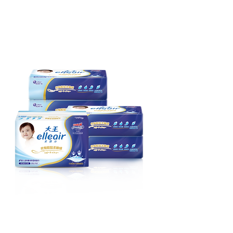 Great King Love Alu LUXURIOUS AND MOISTURIZING BABY FACE TOWELS 100 DRAW 3 PACKS * 2 SACKS OF HOME EXTRACTABLE TOILET PAPER SOFT TISSUE NOSE PAPER