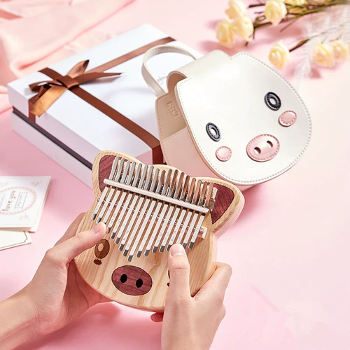 Zani Bali Double Finger Crystal Crystal Прозрачный большой палец Kalinba 17 Tone 21 Звук медведь свиная кошачья кошка пианино