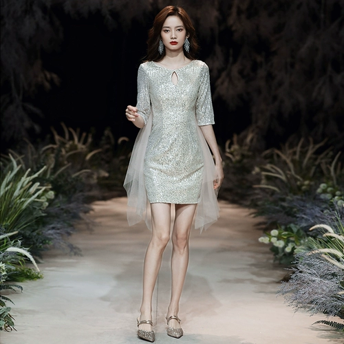 Вечернее платье, короткая элитная юбка, французский стиль