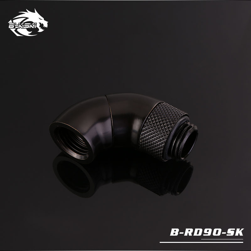 Byksk Black i B-RD90-SK boutique diamond veins 90 degrees serpentine elbow G1 4 threaded joints