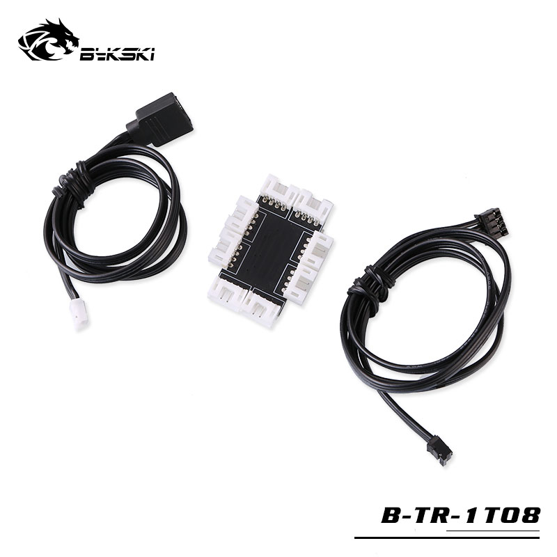 Bykski B-TR-1TO8 1 minute 8 light hub 5V phantom light motherboard synchronization controller synchronization