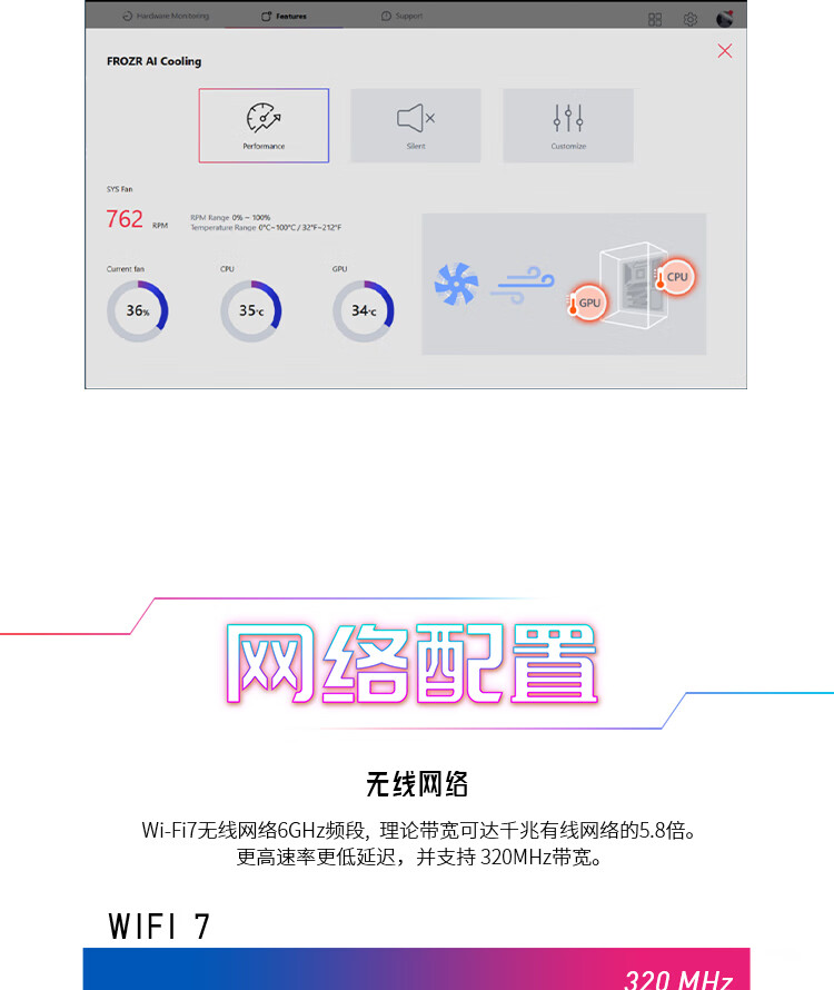 微星(MSI)主板CPU套装MPG B850 EDGE TI WIFI刀锋钛+AMD 9950X3D 板U套装插图6