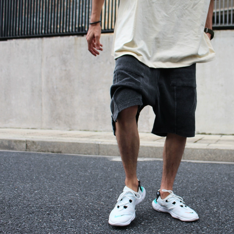 GcBrand Nhật Bản giặt quần short nam dụng cụ giản dị quần năm điểm Shawn Yue thương hiệu quần thể thao dệt kim mùa hè - Quần làm việc