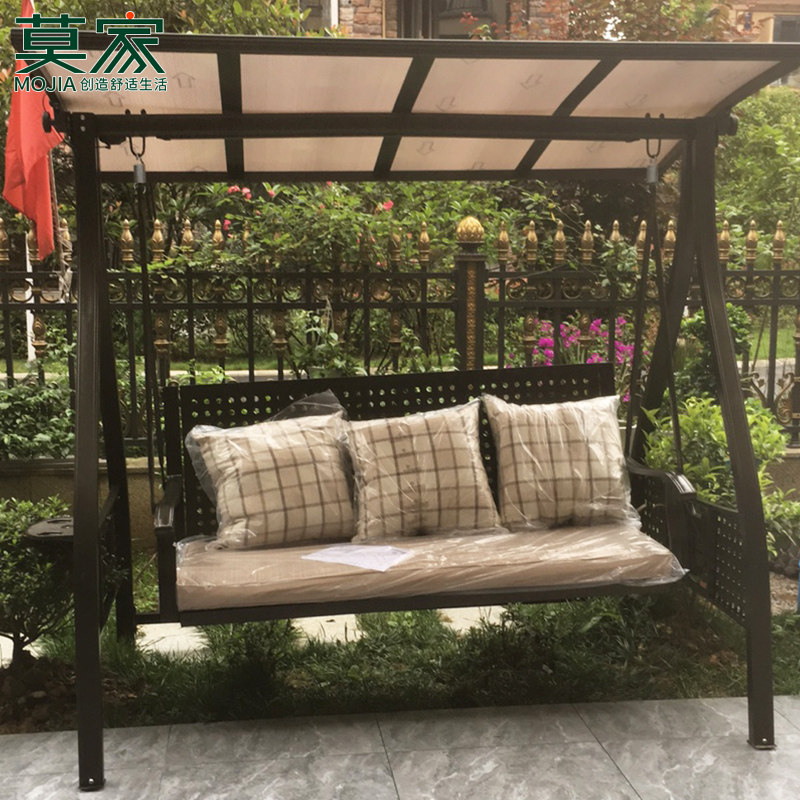 Mojia Swing Set Outdoor Solar Energy Swing Set Chair Balcony Home outdoor patio Lazy Hammock Garden Hanging Chair Rocking Chair