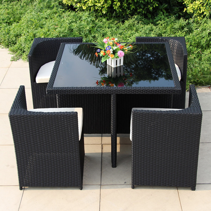 Mojia Outdoor Table And Table Rattan Chair Patio Garden Garden Villa Balcony Tea Table And Chairs Combined Greenhouse outdoor rattan furniture