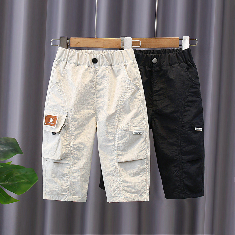 Boys' Summer Thin Pants 2025 New Style Toddler Trendy Casual Cargo Capri Pants Children's Outdoor Casual Pants Boys' Summer Thin Pants 2025 New Style Toddler Trendy Casual Cargo Capri Pants Children's Outdoor Casual Pants