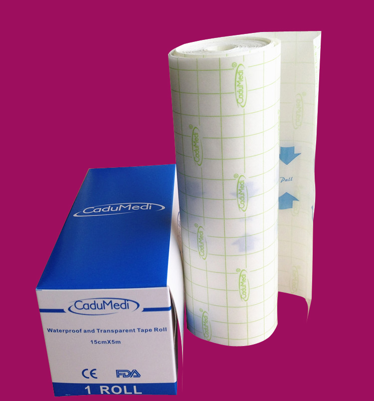 Planing Prolific Wound Waterproof Adhesive Film Transparent Self-Adhesive Soft Rubberized Fabric Bathing Wound Waterproof Sticker 15CM* 5M