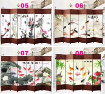 Economical layout simple new Chinese conference room health Hall solid wood screen partition simple modern home Teahouse