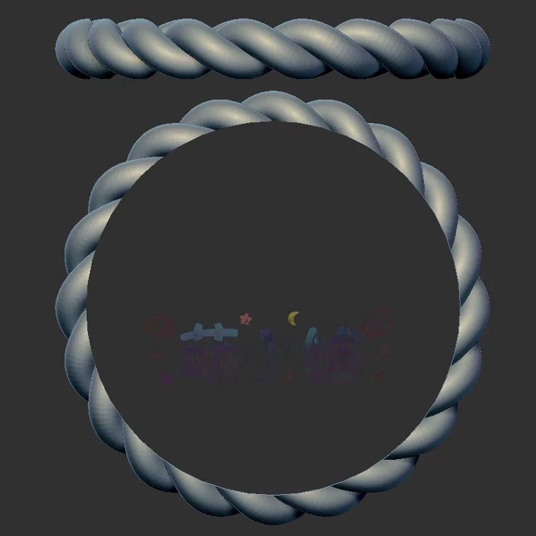 Twist ring jewelry three-dimensional figure 3d printing stl file round carving engraving machine 3d model 2591