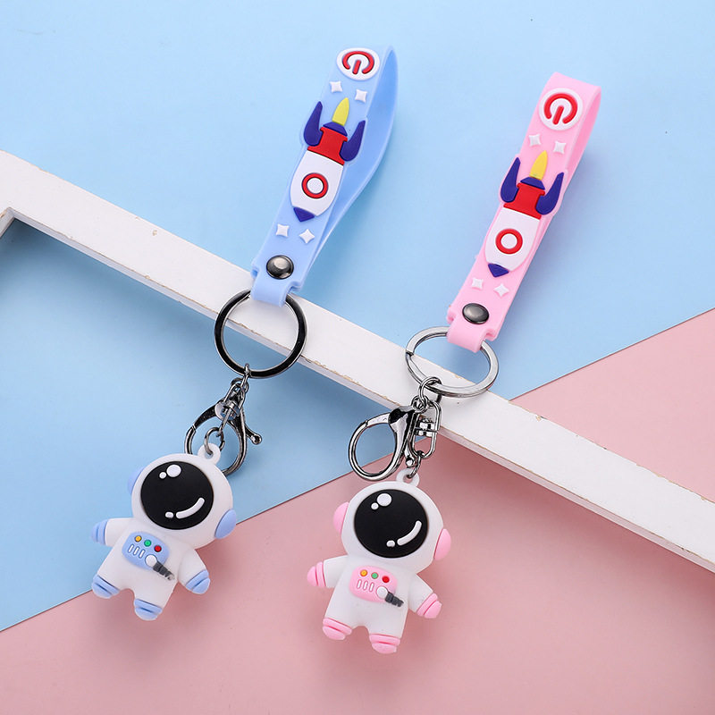 Key Buckle Letters Delicate Chain Circle Cute Astronaut Astronauts Cartoon Geek Doll Car Key Strings Hanging Accessories