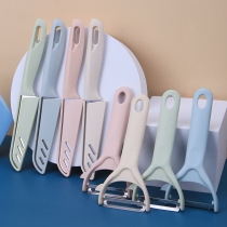 Stainless steel fruit knife with protective sleeve melon and fruit peeler small knife paring knife portable with a small knife in the kitchen