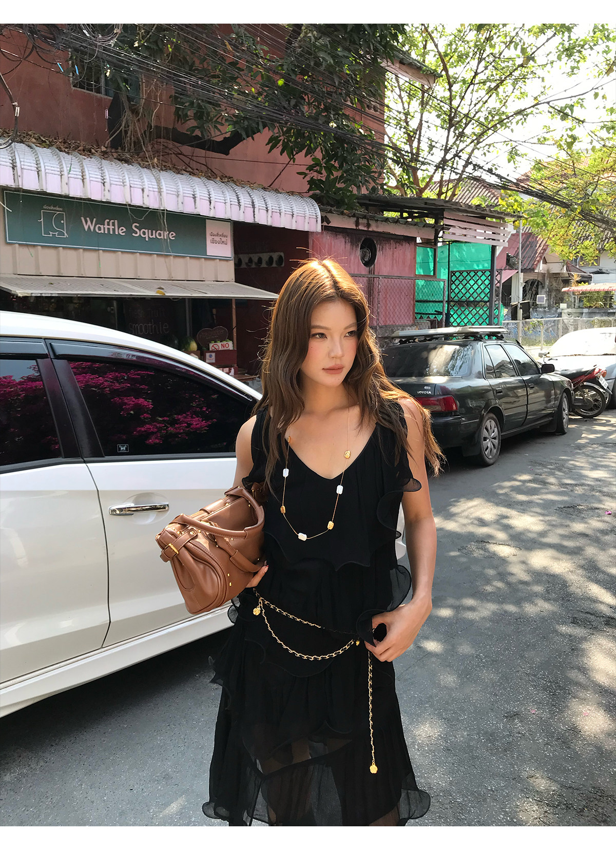 马儿MAR Винтажное платье с V-образным вырезом и оборками, летнее стройнящее короткое платье в курортном стиле для женщин