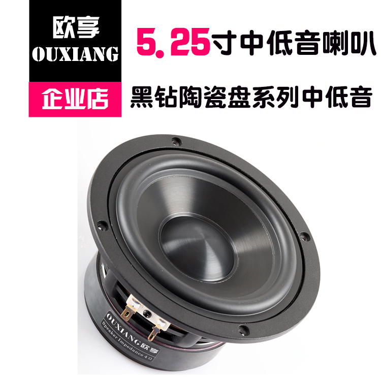5 25 Inch Horn Mid Bass Horn Black Drill Ceramic Basin Series Big Magnetic Steel Cast Aluminum Frame HIFI Grade Horn