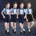Hoa cô gái ăn mặc nhỏ chủ boy hiệu suất trang phục điệp khúc phù hợp với bib trẻ em đàn piano hiệu suất set mùa hè shop bán đồ trẻ em Váy trẻ em