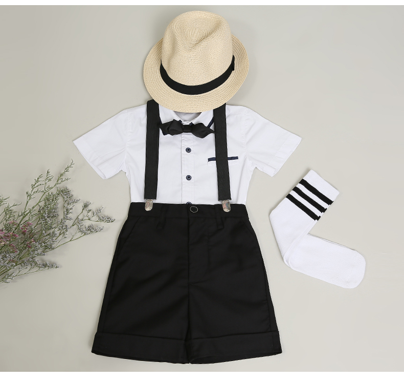Chàng trai ăn mặc phù hợp với mùa hè trẻ em của đàn piano trang phục Anh bé bib nam hoa cô gái máy chủ hiệu suất trang phục váy đầm đẹp cho bé yêu