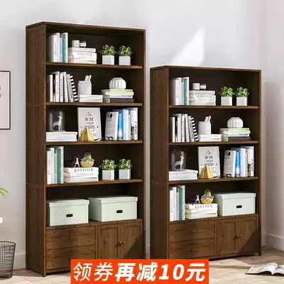 Multi-storey economical simple student children's bookcase small bookshelf floor shelf solid wood living room