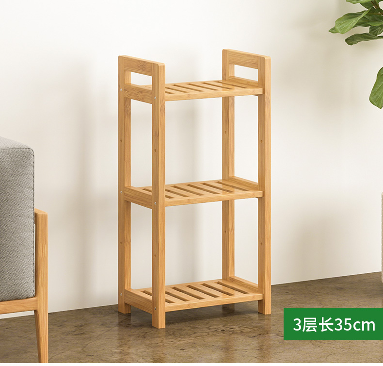 Kệ lưu trữ tre đơn giản phòng khách tủ sách phòng ngủ lưu trữ phòng lưu trữ kệ phòng tắm bằng gỗ phân vùng kệ - Kệ kệ giày dép