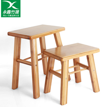 Small stool Low bench bench Nanzhu round stool square stool Shoe change living room Solid wood childrens household economical simple