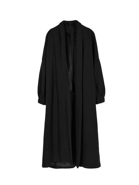 GARBASTES Yamamoto Yohji dark style original composite velvet coat straight collar thickened coat mid-length-length for men and women