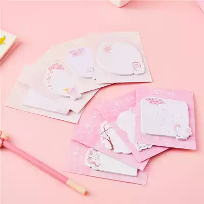 Post-it notes hand account salt series to-do items ins simple creative delivery Post-It Red Girl heart cherry blossom super cute