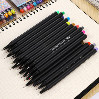 勾线笔彩色针管笔学生用美术描边套装绘图笔手绘水彩黑色儿童绘画