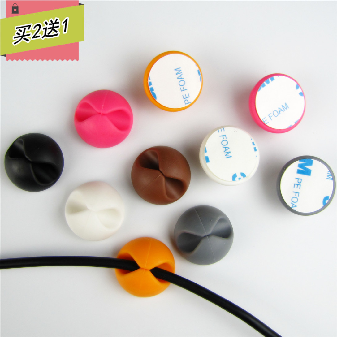 Computer wire table Lower holding slot ear machine Line fixer Charging plug Hook Rationales Wire Holder Silicone tabletop-Taobao