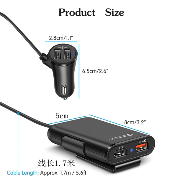 Sạc đầu ra 500 xe sạc xe hơi cho tai nghe sạc điện thoại xe hơi phổ thông USB bật lửa - Phụ kiện điện thoại trong ô tô