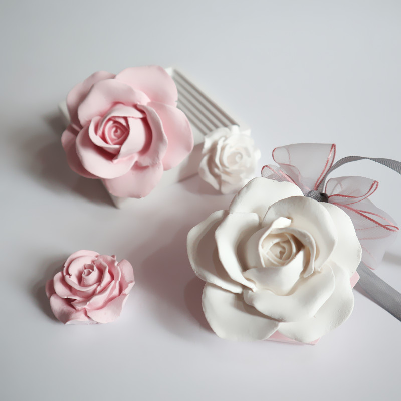 Hoa hồng khuôn silicone ba chiều hoa hương liệu thạch cao khuôn handmade xà phòng khuôn fondant bánh trang trí khuôn - Tự làm khuôn nướng khuôn làm bánh