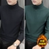2 cái] Modal cổ cao áo sơ mi nam dài tay áo thun thu đông quần áo thu đông nhung dày ấm áp quần áo thu đông Suit phù hợp