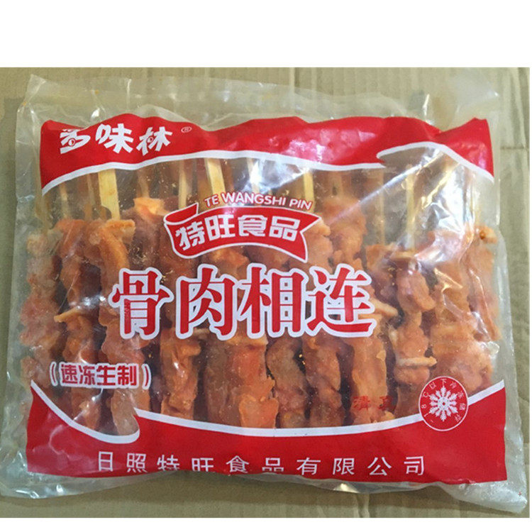 (Weifeng freeze) bone meat connected frozen semi-finished barbecue fried string of short and brittle bones chicken strings 25 strips