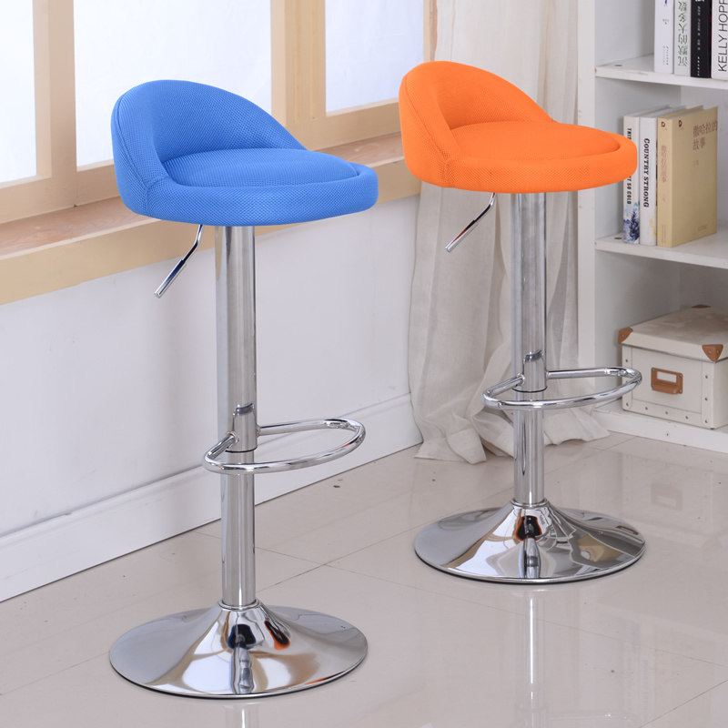 Bar Table Chair Lift High Footstool Modern Minimalist Bar Chair Creativity Bar Stool Swivel Backrest Front Table Iron Art Chair