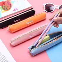 Pencil bag small capacity pencil case girl mini ins Japanese high color value small group pencil bag boy portable light 2
