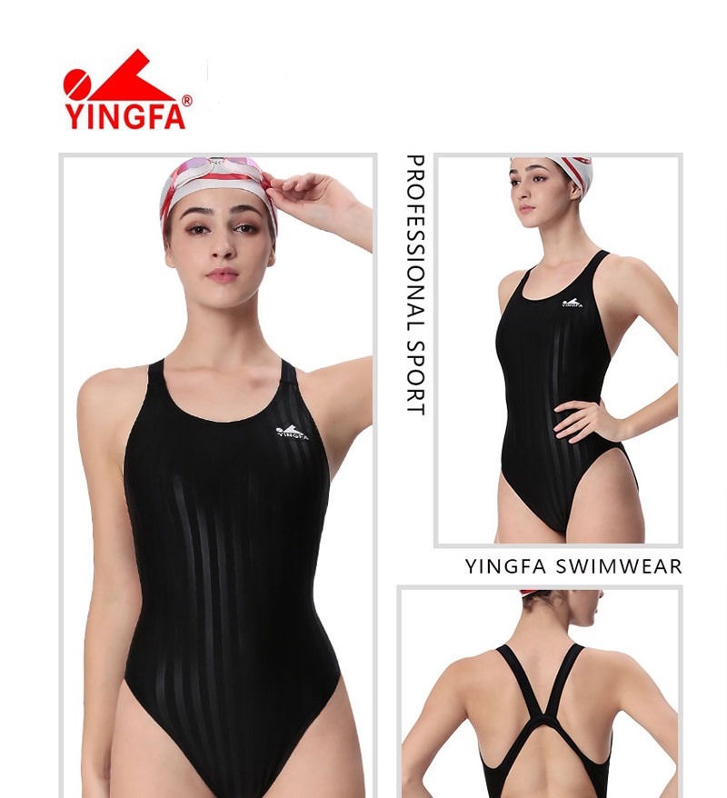 English Hair Professional Even Body Triangle Striped Speed Dry Waterproof with drainage line Swimming training Competition Y982A