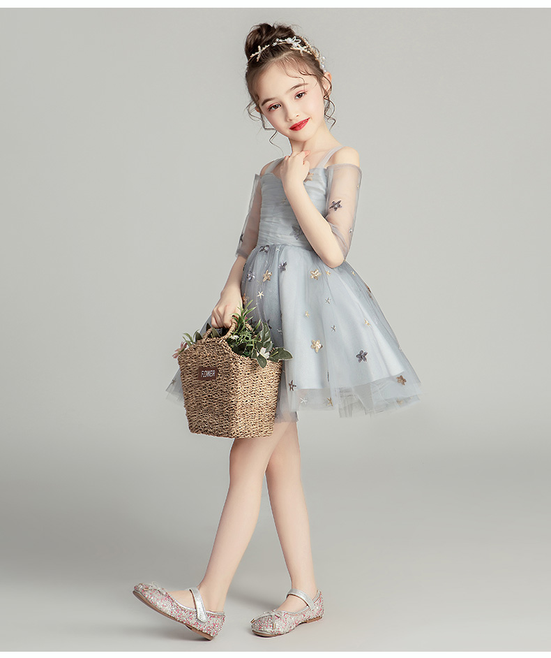 Trẻ em váy công chúa váy fluffy hoa cô gái nước ngoài cô gái cô gái đám cưới chủ nhà trang phục piano mùa hè - Váy trẻ em set bộ vest bé trai kèm cavat
