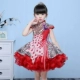Hoa cô gái trang phục piano đuôi dài váy công chúa đầm đỏ cô gái catwalk chủ trang phục dạ hội mùa đông váy đầm thu đông cao cấp bé gái