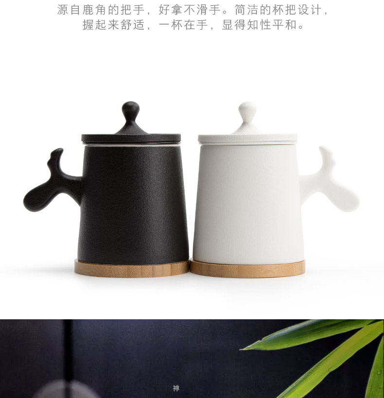 Mr Nanshan accompany office tea keller cup a cup of water glass ceramic filter with cover cup couples