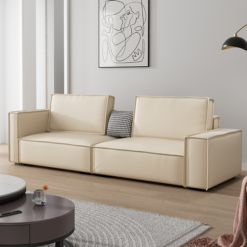 Modern minimalist technology cloth sofa economy type living room three