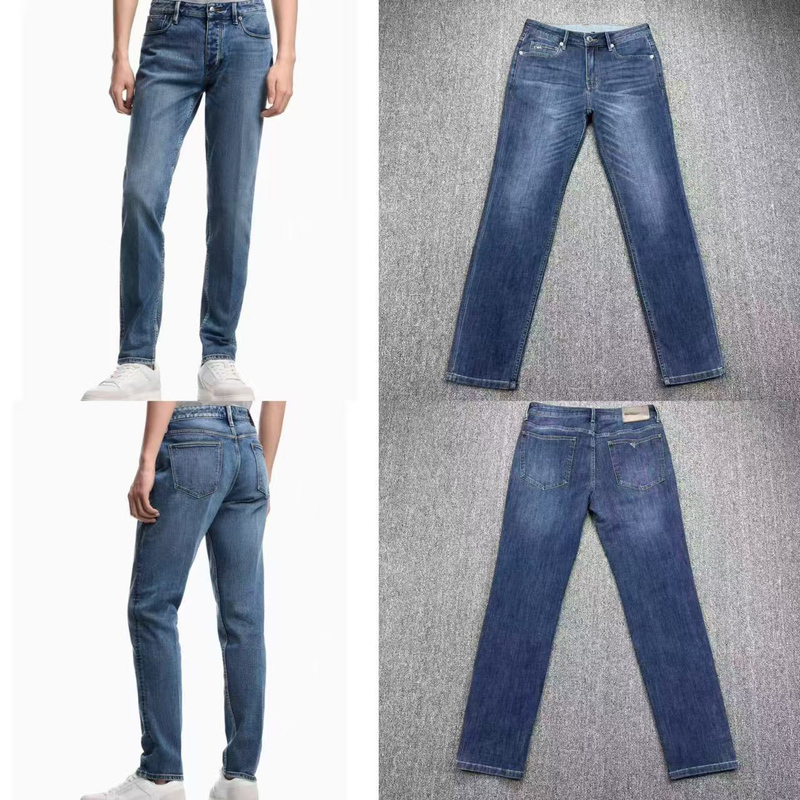 X38 E Series 2026 Spring and Summer New Men's Slim Fit Washed Micro-Elastic Low-Waist Jeans