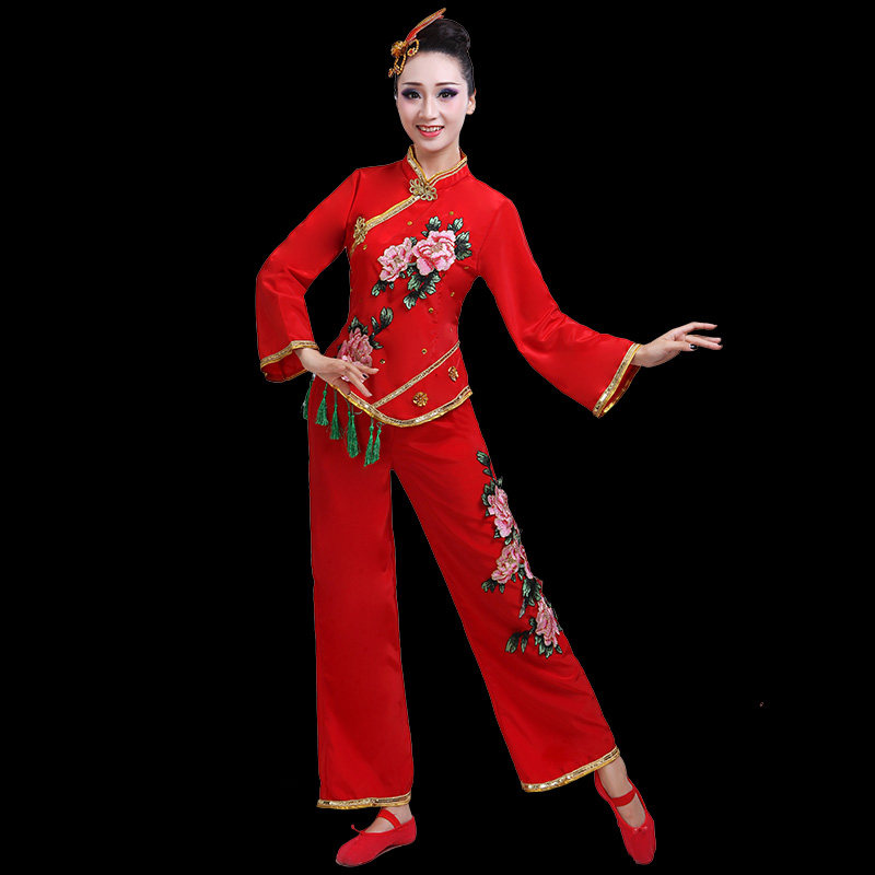 2026大红新款古典秧歌服，适合中老年女性♀️广场舞的时尚之选吗？