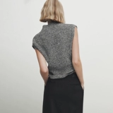 Минималистичный двухцветный трикотажный жилет, майка топ, коллекция 2023