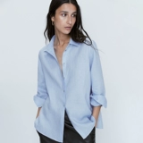 Осенняя комфортная рубашка, коллекция 2023, французский стиль