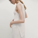 Летняя минималистичная элегантная асимметричная трикотажная футболка без рукавов