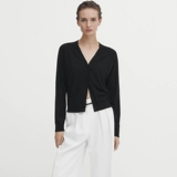 MD Женский ранний осенний случайный стиль, осторожно шерстяные булочки v -neck вязание кардиган 05645520706