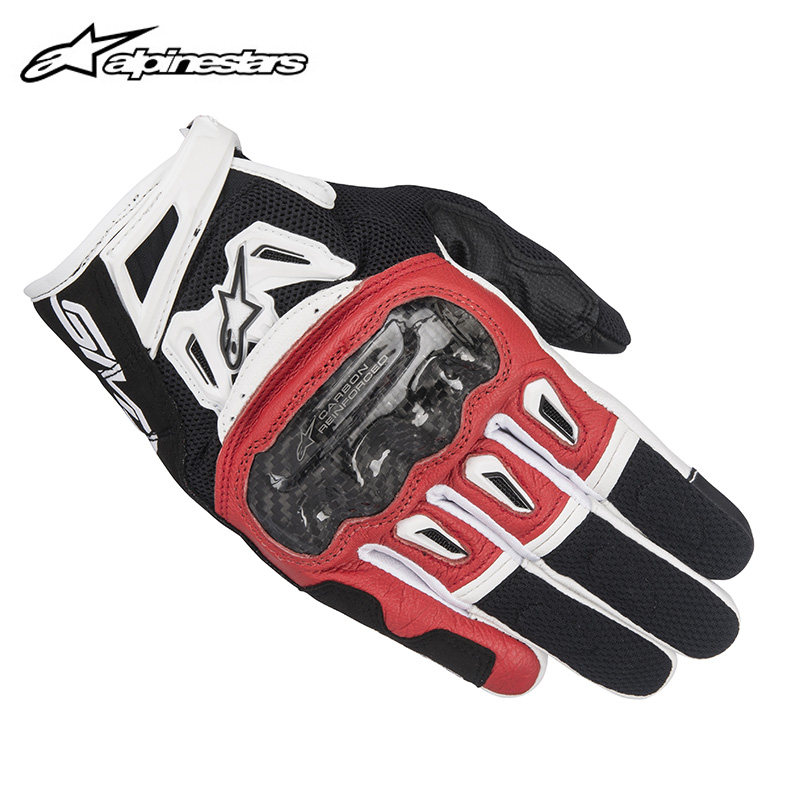 Мотоперчатки Alpinestars SMX-2 Air Carbon V2 черно-красно-белые S