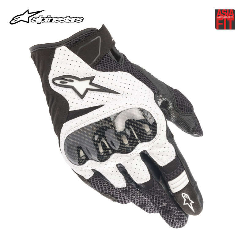 Перчатки Alpinestars SMX-1 Air v2 черный флуоресцентный красный (Азия, S)