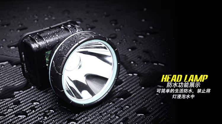 Đèn pha chói sạc siêu sáng gắn trên đầu câu cá không thấm nước săn bắn ngoài trời chiếu sáng câu cá đêm dài đèn pin led siêu sáng