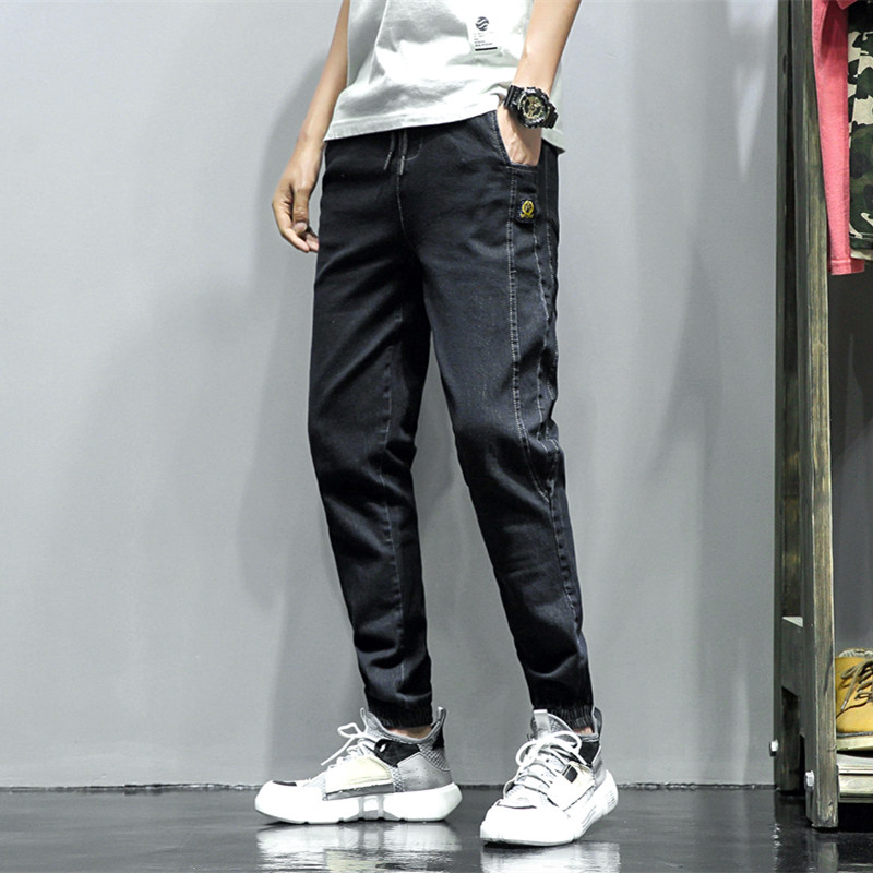 Fall Jeans Men's Body Han Version Casual Boomer Smoke Tubes Pants Men Trend Plus Suede Thickened 100 Hitch Pants Man