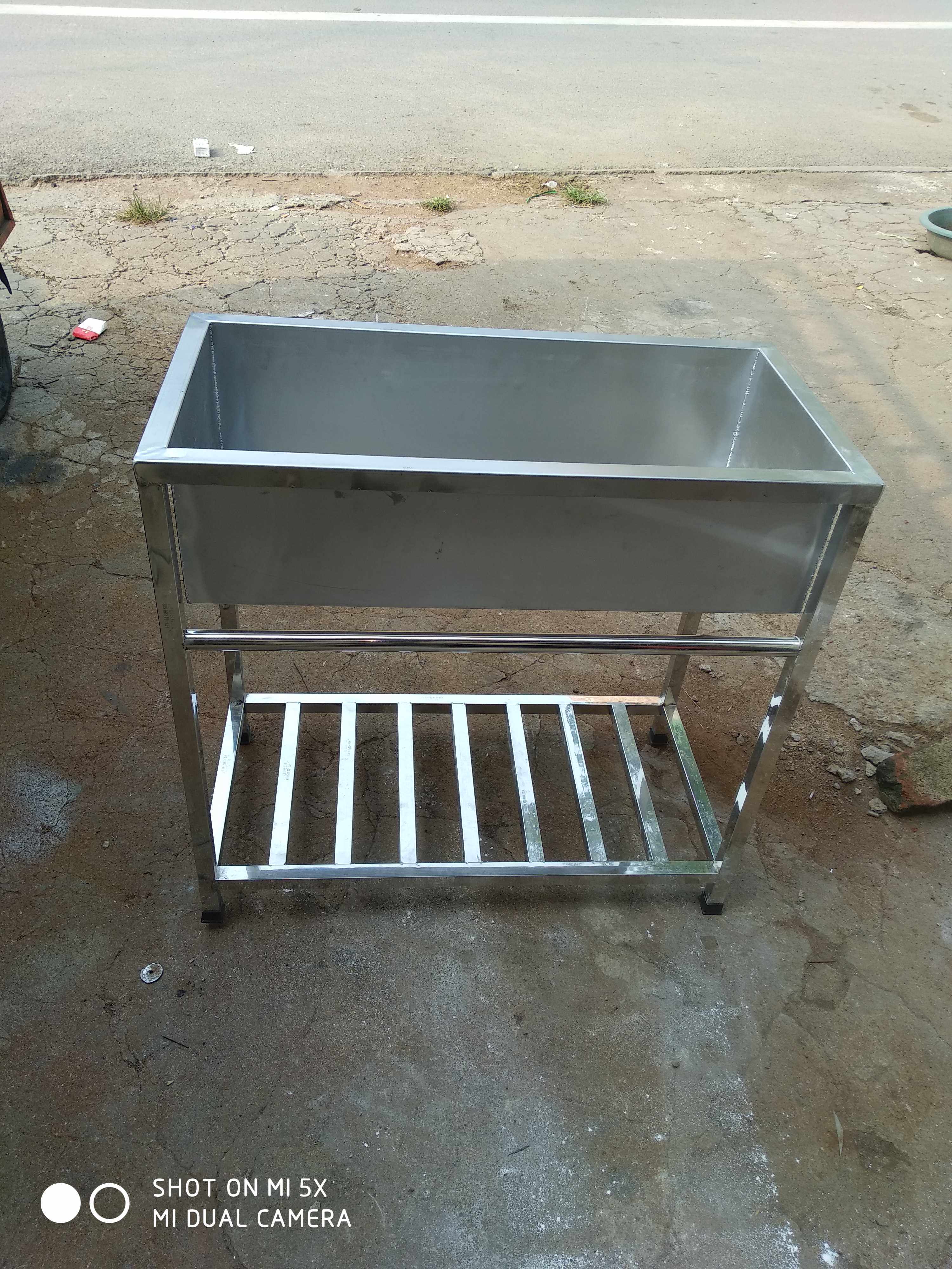 Stainless steel shelf custom processing sink shelf special-shaped processing kitchen shelf console