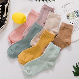 【7条装】A类纯棉可爱中筒袜