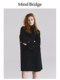 MB MindBridge Baijia Good Winter Women's Lapel Mid-length Coat 2024 New Double-Side Woolen Jacket